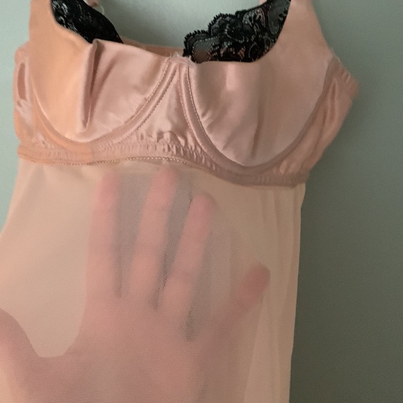 Sheer with lace babydoll. - Picture 3 of 7